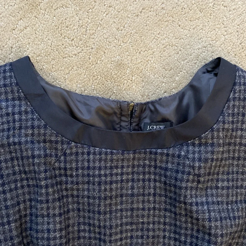 J. CREW 100% WOOL‎ SLEEVELESS PLEATED LINED ROMPER DRESS SIZE 10